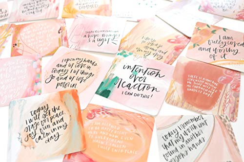 Affirmation Cards for Women – Watercolor Inspiration Deck for Daily Mindfulness Collection of Affirmation Cards for Women with watercolor backgrounds and handwritten-style inspirational quotes promoting mindfulness and self-love