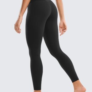 Side and back view of Butterluxe High-Waisted Leggings in black, worn by barefoot model on light gray background