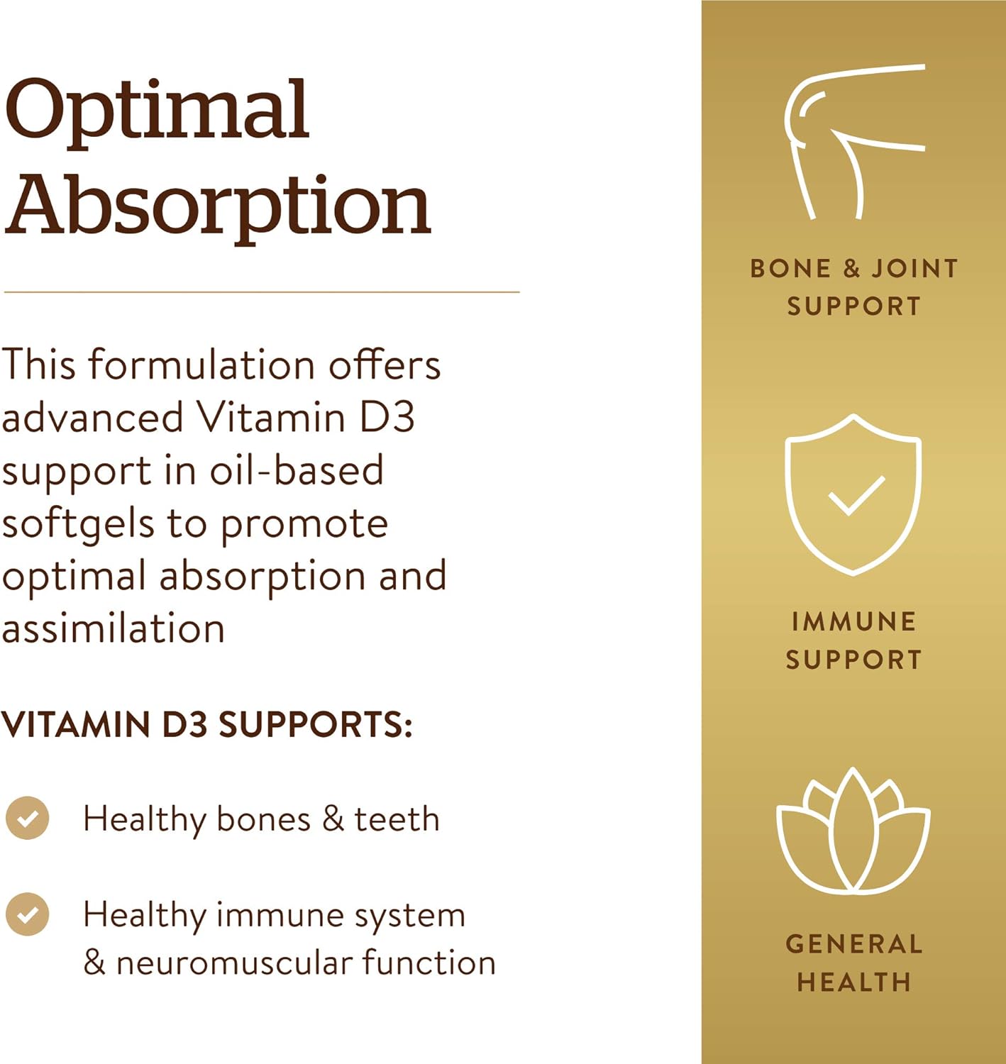Optimal Absorption with Solgar Vitamin D3 Supplement – Oil-Based Softgels Vitamin D3 Supplement benefits for bone, immune, and general health
