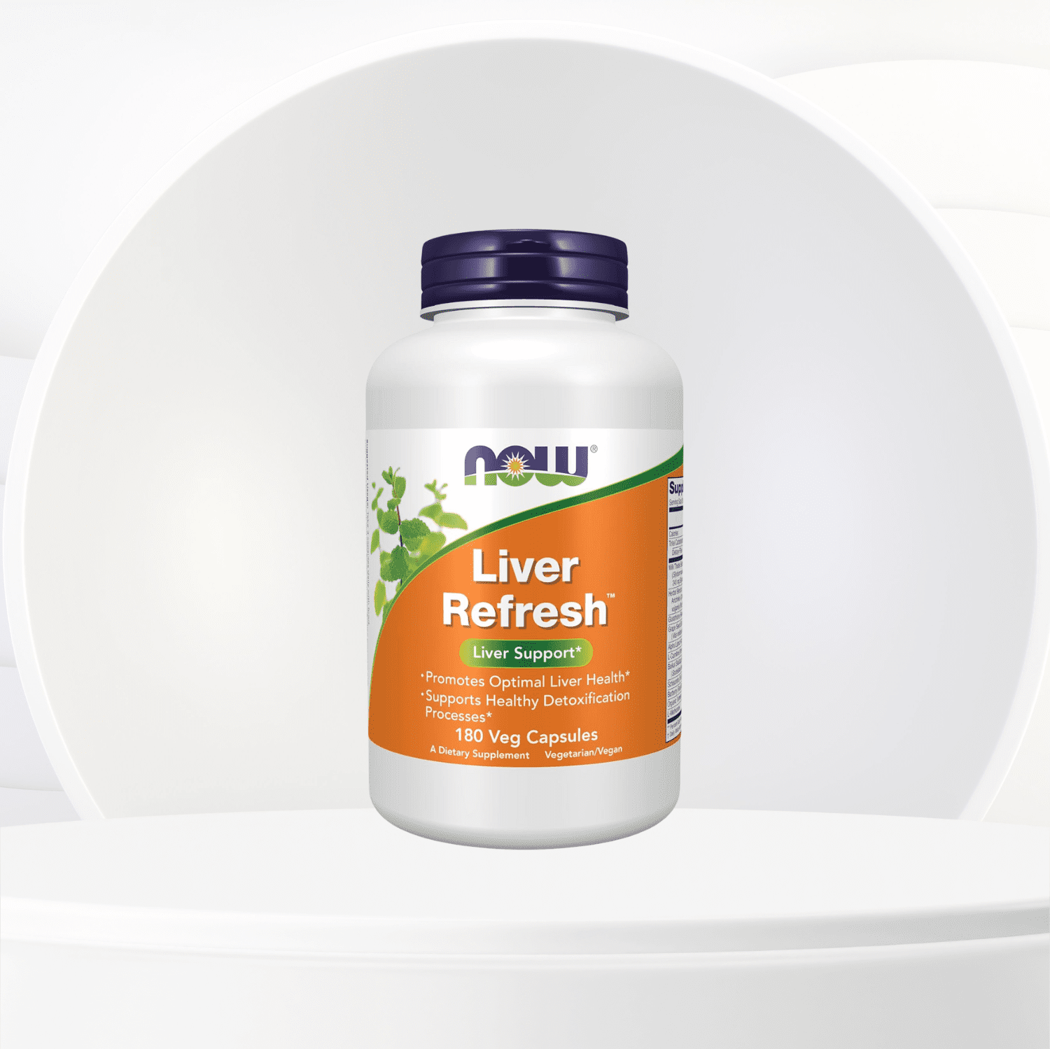 NOW® Liver Refresh™ – Liver Support Supplement with 180 Vegan Capsules NOW Liver Refresh bottle promoting liver support and detoxification