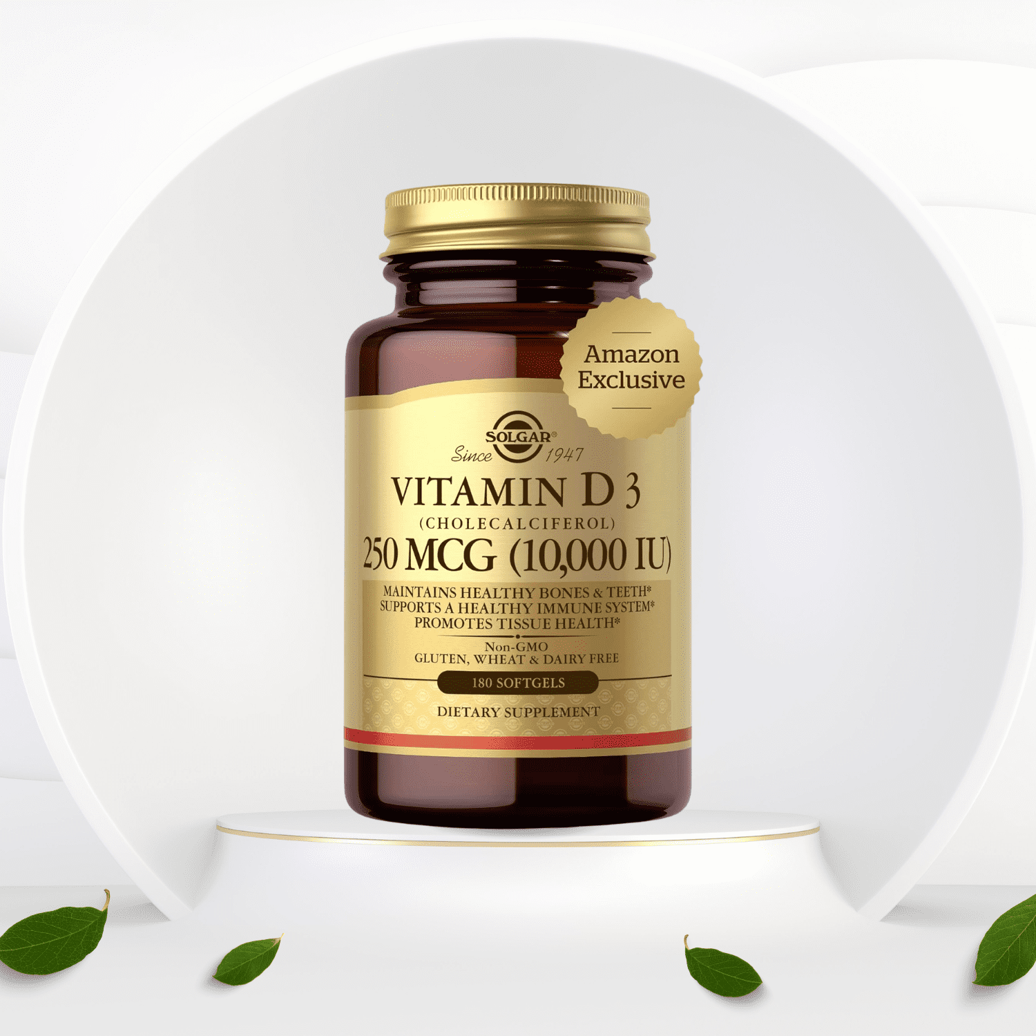 High-Potency Vitamin D3 Supplement – Solgar 10,000 IU Softgels Solgar Vitamin D3 Supplement bottle with 10,000 IU softgels