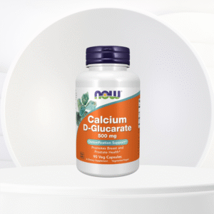 NOW Calcium D-Glucarate Supplement bottle with 500 mg capsules