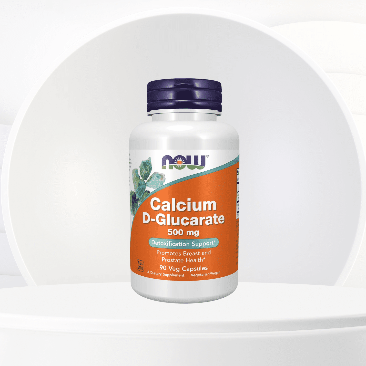 Calcium D-Glucarate Supplement – Detox Support for Breast and Prostate Health NOW Calcium D-Glucarate Supplement bottle with 500 mg capsules